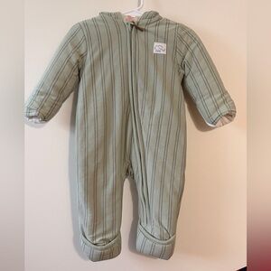 Striped Sage Baby Bunting